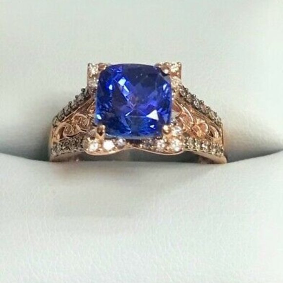 Le Vian Jewelry - Le Vian Blueberry Tanzanite 2 ct.t.w.& diamond 3/8 ct.t.w. ring in 14K Rose Gold